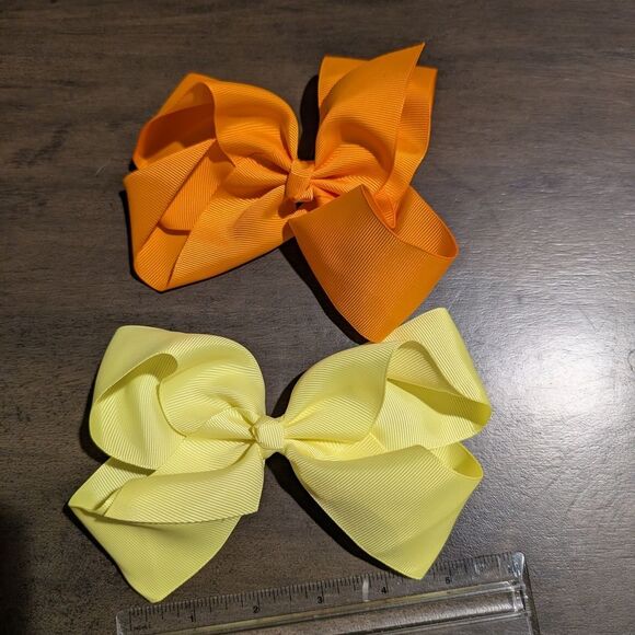 Other - Vibrant Orange and Yellow Hair Bows